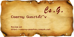 Cserny Gusztáv névjegykártya