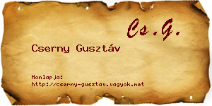 Cserny Gusztáv névjegykártya